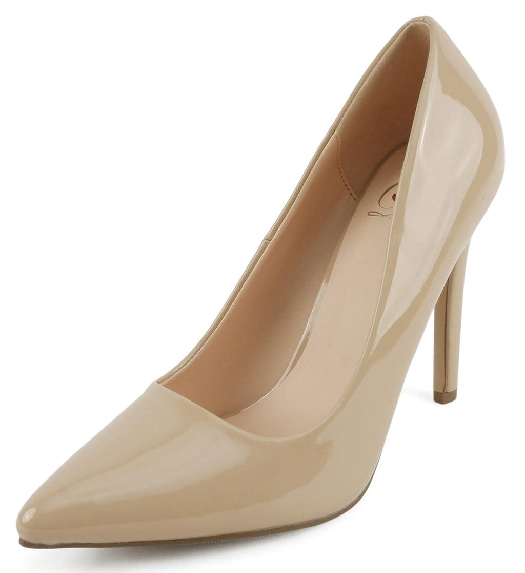 SCHEME-S Beige Patent Delicious
