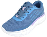 La Sheelah Women’s Lightweight Walking Sneakers – Breathable Mesh Running Shoes, Lace-Up Athletic Tennis Shoes, Cushioned Casual Fashion Sneakers STORY-08 Blue