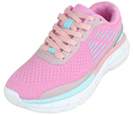 La Sheelah Women’s Lightweight Walking Sneakers – Breathable Mesh Running Shoes, Lace-Up Athletic Tennis Shoes, Cushioned Casual Fashion Sneakers STORY-08 Pink