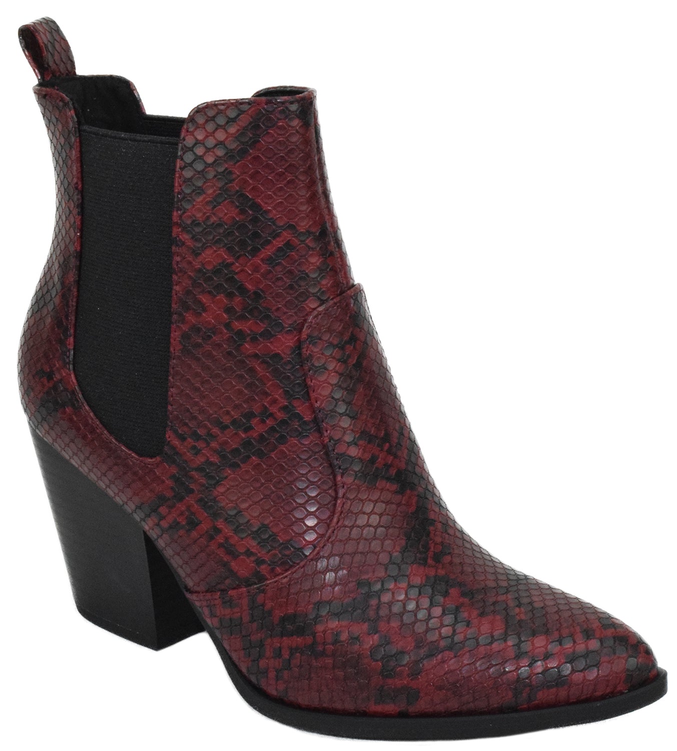 MATTHEW-S Burgundy Python Soda