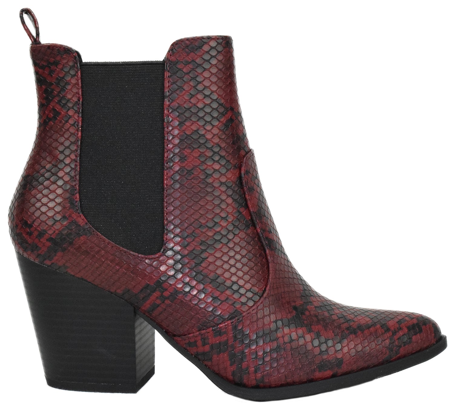 MATTHEW-S Burgundy Python Soda